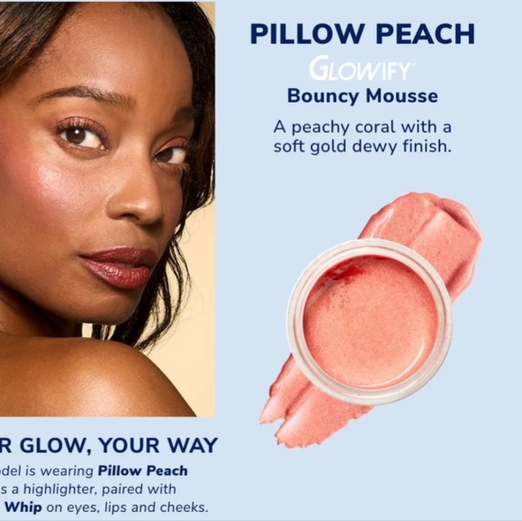 SeneGence Glowify Pillow Peach Bouncy Mousse with Glitter Topper - Picture 5 of 5